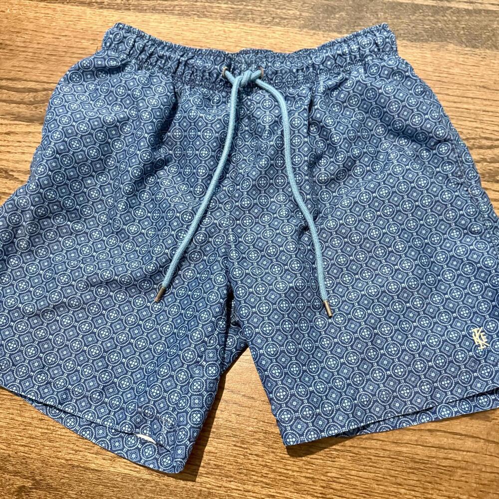 NWOT IKE BEHAR Men's Blue Swim Shorts Medium